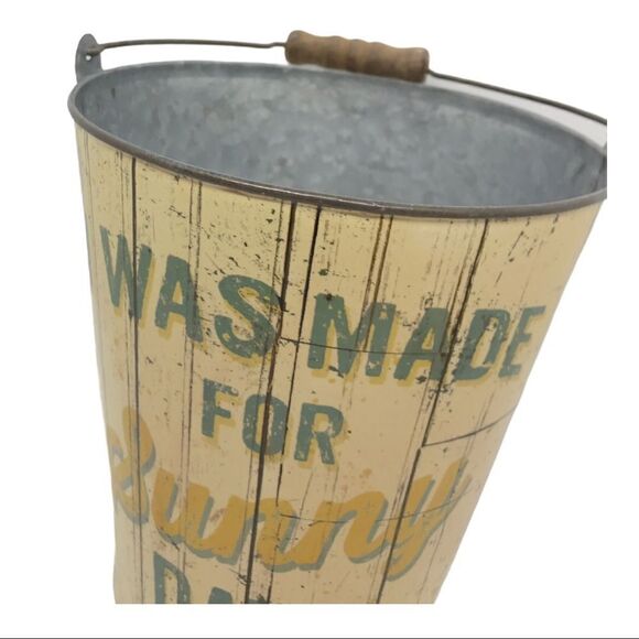 Beach Decor Metal Sand Pail Decoration Accent Costal Decor - Picture 8 of 12